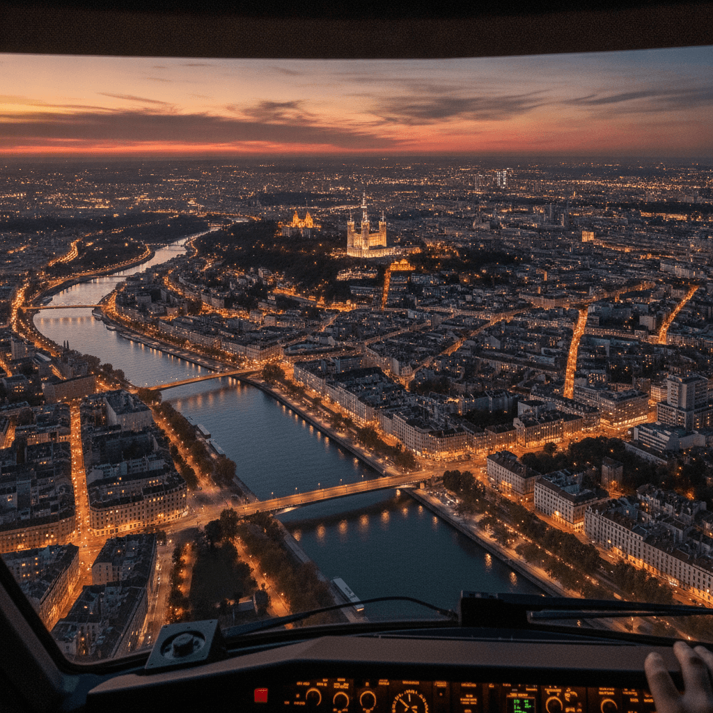 Survol de Lyon